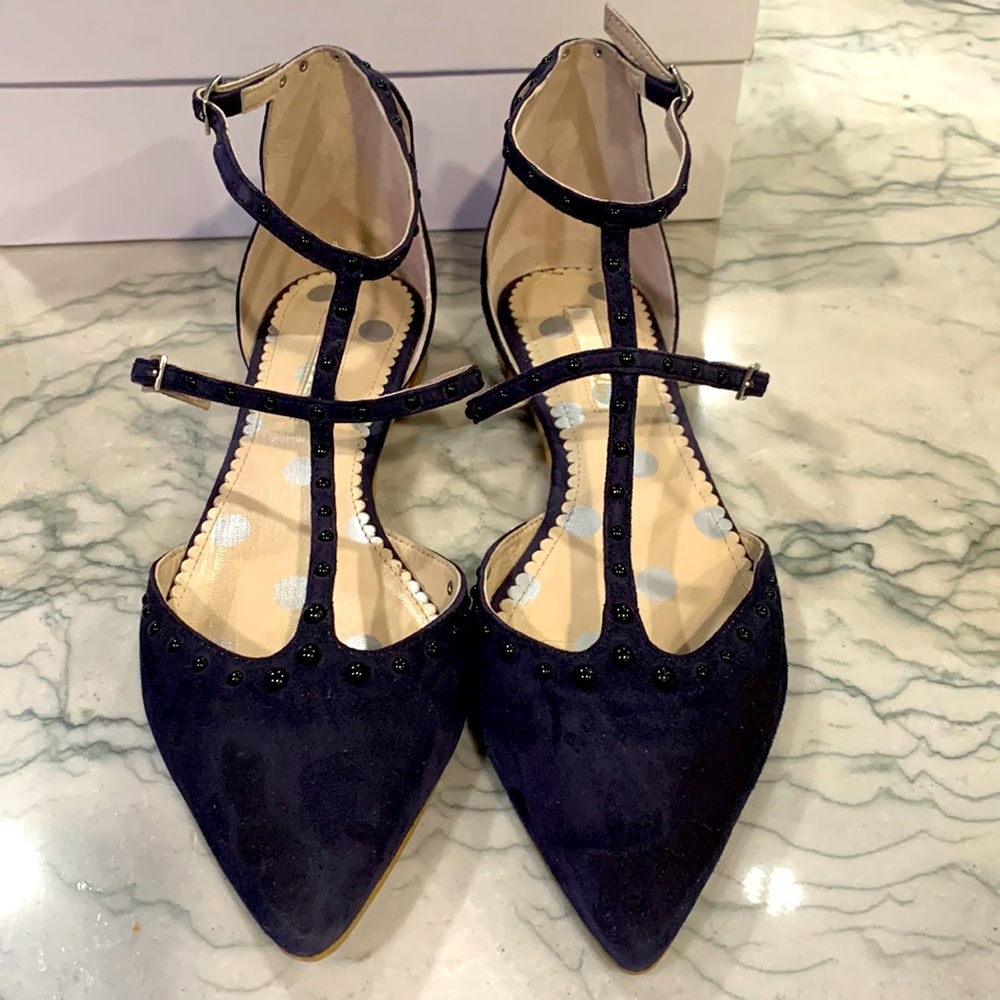Boden size 39 women’s pointy toe flat navy blue flats
